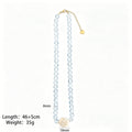 Five Color Sparkling Round Bead Necklaces With Carabiner Clasps view 7