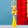 Jeweled Lion Dance Figure Tassel Keychains in Eight Colors plus Assorted Option view 12