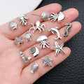 Antique Silver Spacer Bead Shell Beads with 18 Listed Options view 2