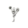 Antique Silver Cheerleader and Football Metal Charms with 12 Listed Options view 12