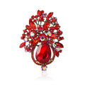 Teardrop Rhinestone Cluster Brooch Floral Antique Six Colors view 5