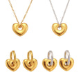 Open Heart Necklace and Hoop Earring Collection in Mixed Metal Finishes view 5