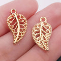 Gold-Tone Leaf Metal Charms with 7 Listed Options for DIY Jewelry Making view 10