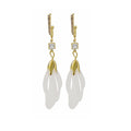 Petal and Round Accent Long Statement Drop Earrings view 5