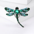Sparkling Crystal Dragonfly Brooch in Eight Color Options view 3