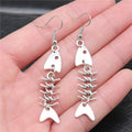 Jointed Fish Skeleton Earrings in Detailed Metal Finishes for Jewelry Making view 3
