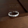 Silver Open Adjustable Band Ring Chinese Calligraphy Text view 4