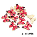 Printed Butterfly Cabochons in Nine Color Patterns view 6