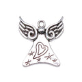 Heart Motif Angel Charms in 2 Metal Finishes for Jewelry Making view 3