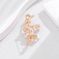 Gold Tone Flower Metal Brooch Pin for Jackets and Lapels view 4