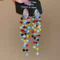Crystal Teardrop Cascading Fringe Earrings In Two Styles view 6
