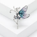 Crystal Fairy Ballerina Brooch Acrylic Wings Four Colors view 2