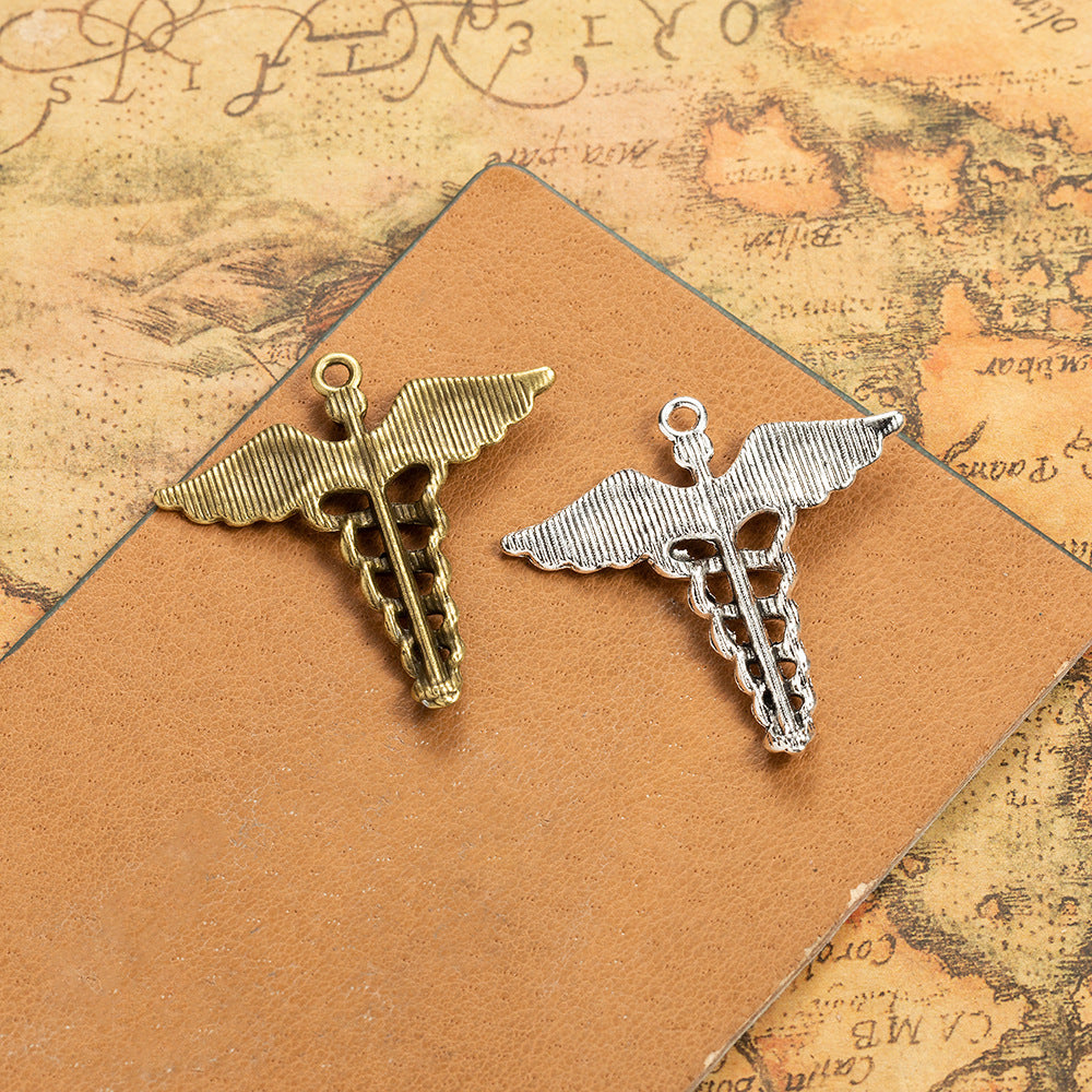 40mm Angel Wing Alloy Pendant Charm for DIY Necklace