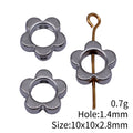 Silver Tone Flower Shaped Large Hole Jewelry Metal Bead view 3