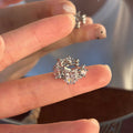 Silver Tone Starburst Crystal Ear Cuff for One Ear view 4