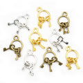 Mini Key Ring Charms with Three Dangling Keys in Four Finishes view 9