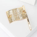 United States Flag Enamel Brooch with Gold Tone Pin view 3