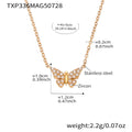 Crystal Butterfly Necklace and Bracelet in Gold and Silver Tone view 9