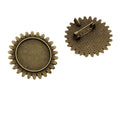 Sunflower Brooch Brooch Bezel Blank for Cabochon Craft view 5