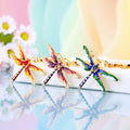 Jeweled Dragonfly Keychains in Purple Green Orange and Assorted Colors view 2