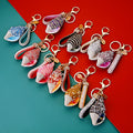 Jeweled Conch and Pagoda Shell Keychains in Multiple Distinct Styles view 4