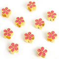 Colorful Five Petal Flower Bead Jewelry Components For DIY Earrings And Bracelets Charms view 6