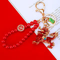 Chinese Fortune Charm Keychain Collection with Red Bead Loops view 6