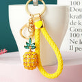 Jeweled Pineapple Keychains with Braided and Bare Wrist Loop Options view 6