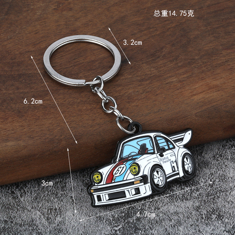 Creative Metal Car Model Keychain, Zinc Alloy Vehicle Pendant