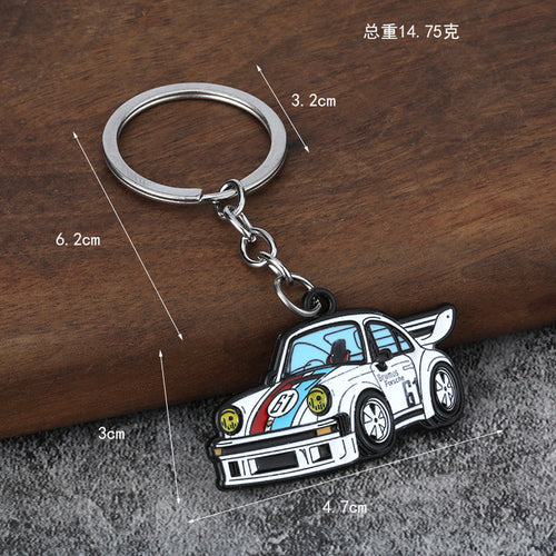 Creative Metal Car Model Keychain, Zinc Alloy Vehicle Pendant