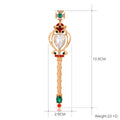 Red Gold Tone Magic Wand Crystal Metal Brooch Pin for Jackets and Lapels view 2