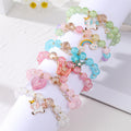 Colorful Crackle Bead Stretch Bracelets with Assorted Charms view 1