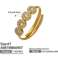 Crystal Open Ring Collection in Gold and Silver Tone Styles view 9