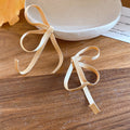 Satin Ribbon Bow Stud Earrings in Five Pastel Colors view 7