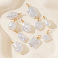 Faux Pearl Baroque Charm Pendant Set Ten Mixed Shapes view 3