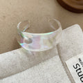 Iridescent Clear Acrylic Open Cuff Bangles 11 Textures view 4