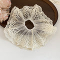 Lace Bow Spring Clips Pearl Lace Scrunchie Hair Pieces view 7