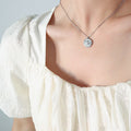 Evil Eye Round Pendant Necklace With Zircon Gold Or Steel view 6