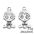 Antique Silver Seated Baby Boy Charm with Top Loop view 4