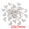 Assorted Polished Silver Tone Heart Shaped Metal Charms view 12