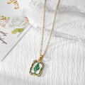 Gold Frame Dried Flower Resin Pendant Necklaces 8 Styles view 10