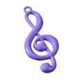 Glossy Painted Alloy Treble Clef Music Note Charm Pendant Five Colors view 5
