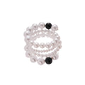 Multi Strand White Pearl Coil Bracelets Mixed Accents view 5