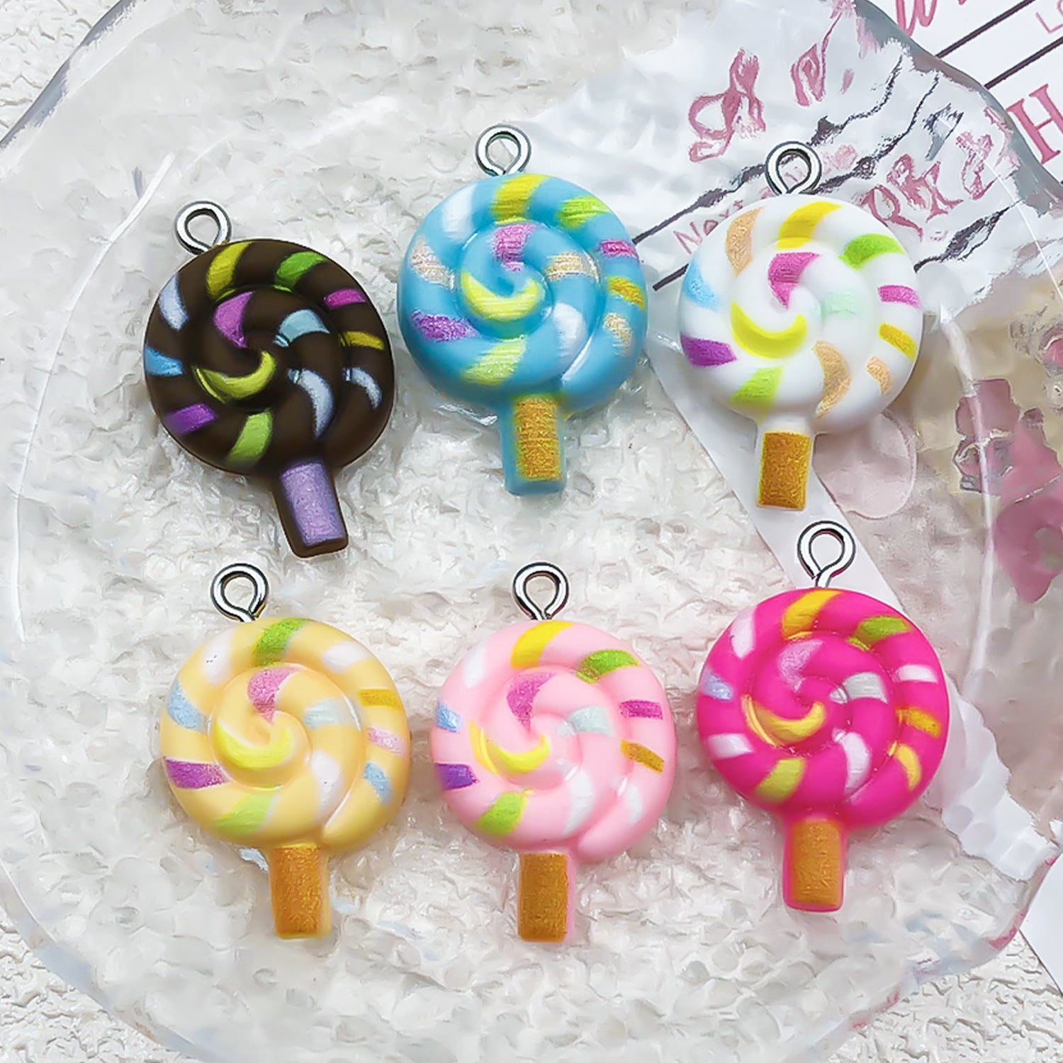 Resin 3D Lollipop charm pendant for DIY necklace bracelet bag phone charm making