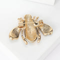 Playing Card Enamel Bee Brooch in Black and White for Jackets and Scarves view 3