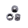Leaf Pattern Silver Tone Large Hole Spacer Beads For Jewelry Making view 4