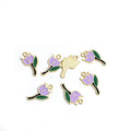 Colorful Tulip Enamel Alloy Charm Pendants for Jewelry Making view 8