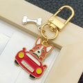 Sporty Dog and Bone Enamel Clasp Keychains in 16 Designs view 4