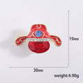 Red Peking Opera Headdress Enamel Brooch Three Styles view 8