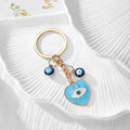 Enamel Heart and Round Lash Evil Eye Keychains in Eight Designs view 2
